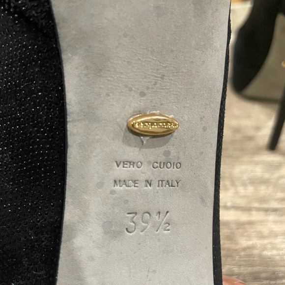 Sergio Rossi Platform Stiletto High Heel Black Sexy Pumps Women’s Size 39 1/2 - Picture 10 of 10